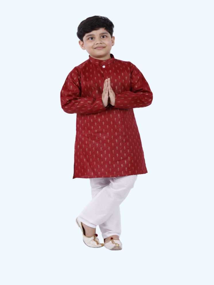     			s muktar garments Maroon Cotton Blend Boys ( Pack of 1 )