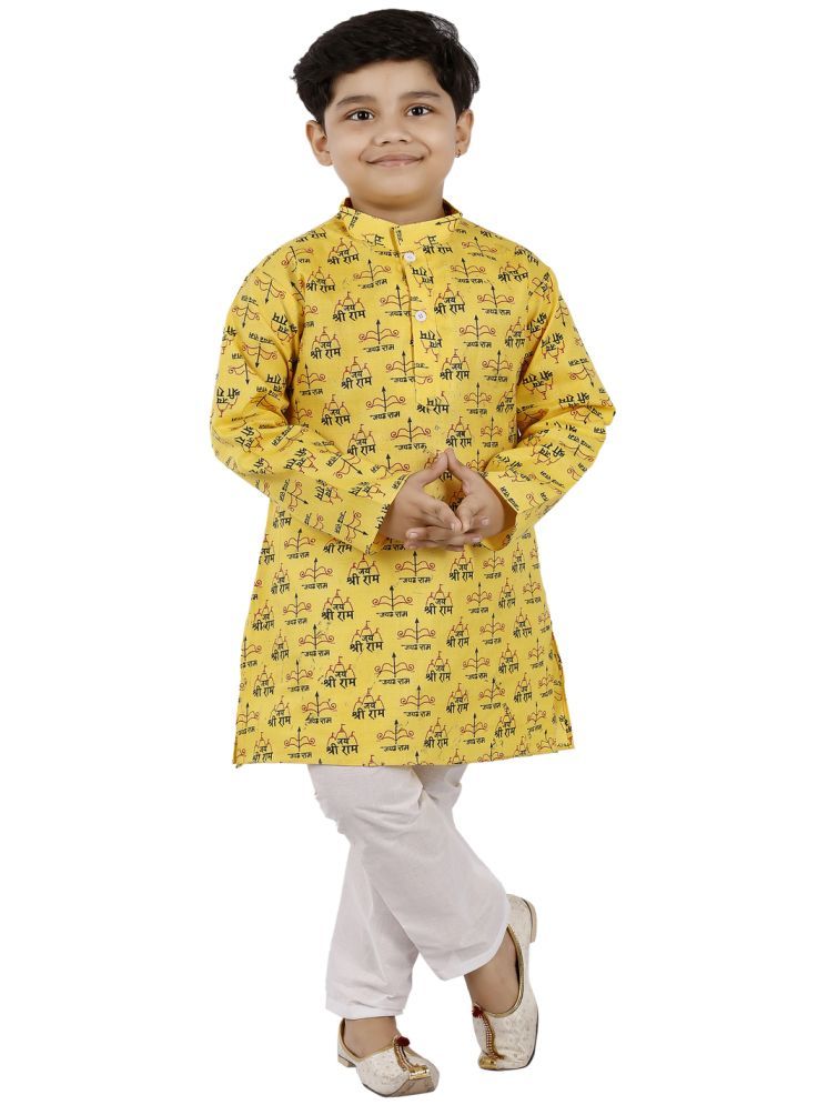     			s muktar garments Yellow Cotton Blend Boys ( Pack of 1 )