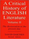 A Critical History Of English Literature - Volume 2 BY David Daiches