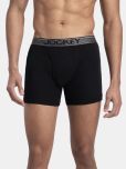 Jockey 8009 Men Super Combed Cotton Rib Solid Boxer Brief - Black