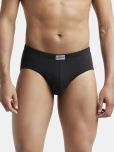 Jockey 8035 Men Super Combed Cotton Solid Poco Brief - Black