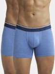 Jockey US60 Men Super Combed Cotton Elastane Solid Trunk - Light Denim Melange (Pack of 2)