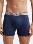 Jockey 8009 Men Super Combed Cotton Rib Solid Boxer Brief - Deep Navy