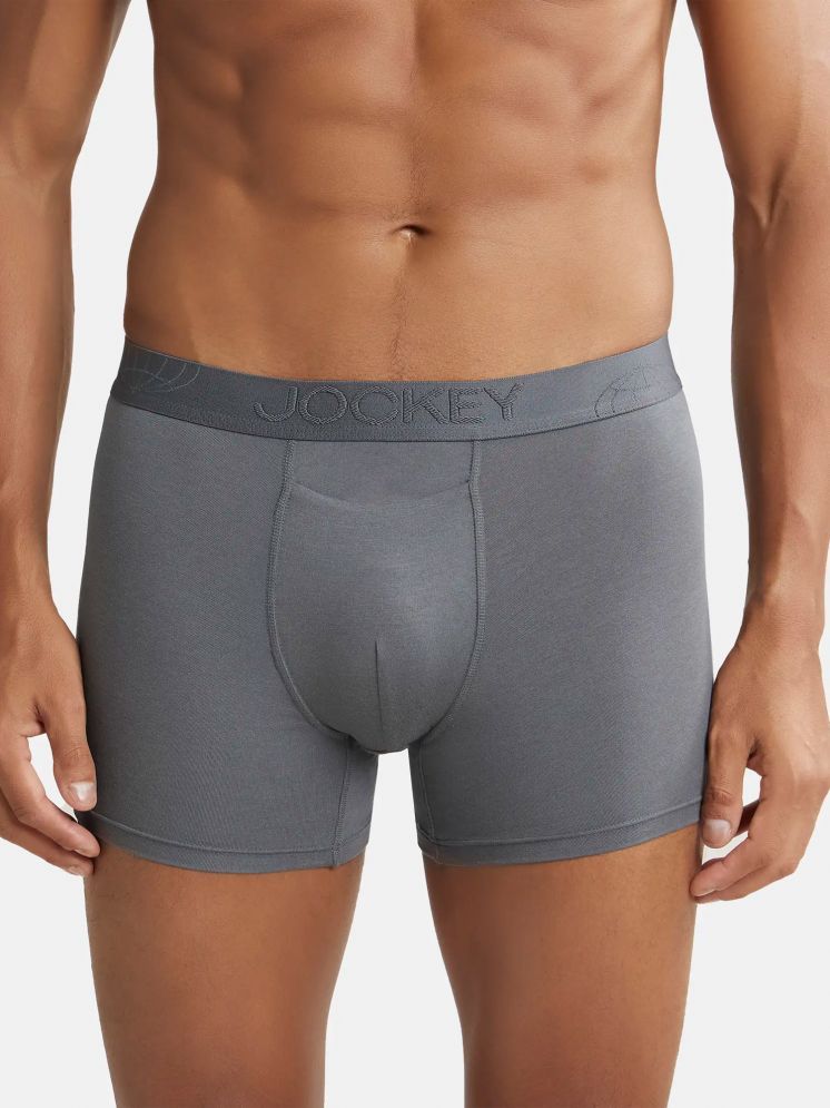     			Jockey IC52 Men Tencel Micro Modal Cotton Elastane Stretch Solid Boxer Brief - Gunmetal