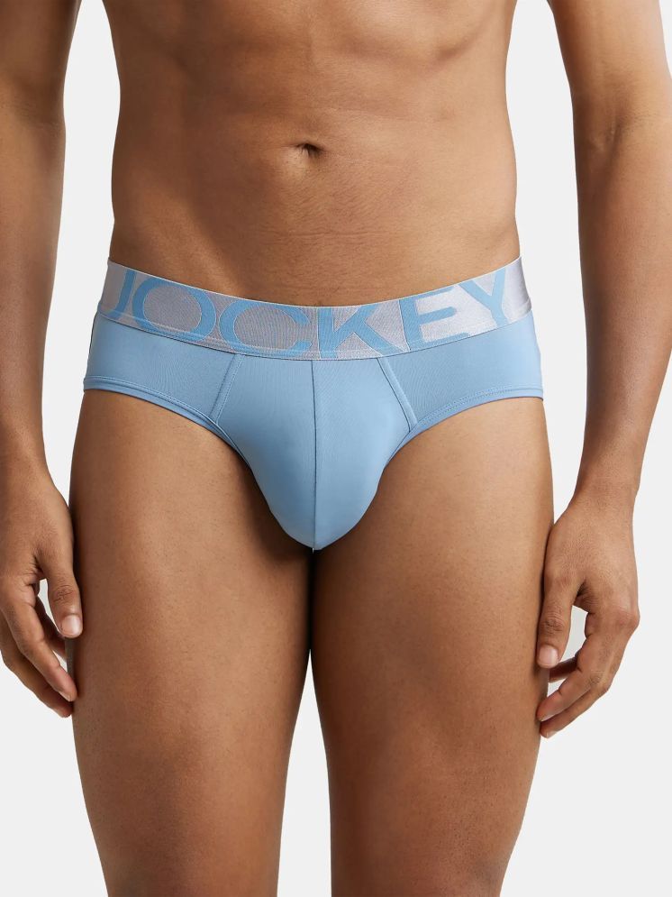     			Jockey IC27 Men Tactel Microfiber Elastane Solid Brief with Moisture Move Properties - Blue Shadow