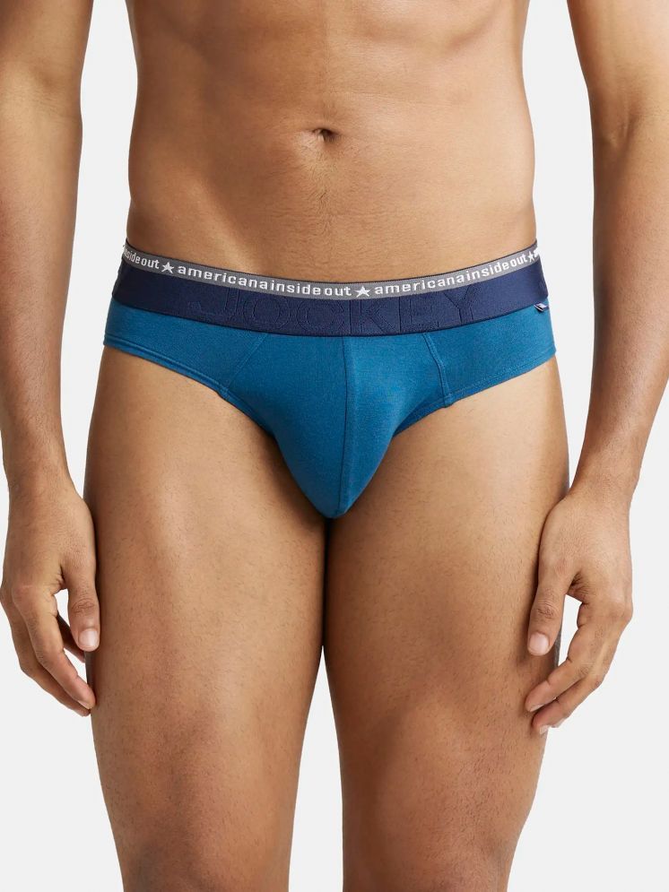     			Jockey US59 Men Super Combed Cotton Elastane Solid Brief - Seaport Teal