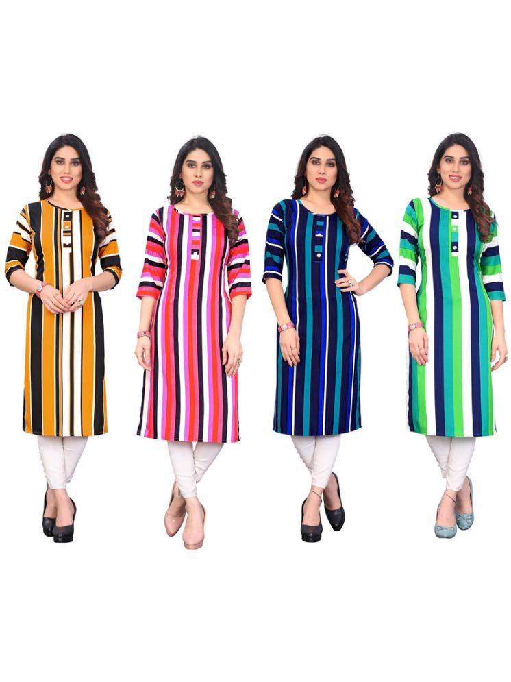     			KETAKI FASHION Crepe Printed Straight Women's Kurti - Multicolor3 ( Pack of 4 )