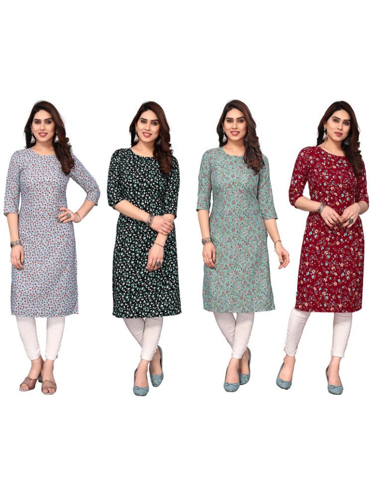     			KETAKI FASHION Crepe Printed Straight Women's Kurti - Multicolor6 ( Pack of 4 )