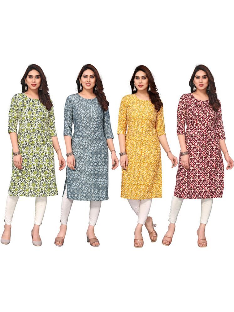     			KETAKI FASHION Crepe Printed Straight Women's Kurti - Multicolor9 ( Pack of 4 )