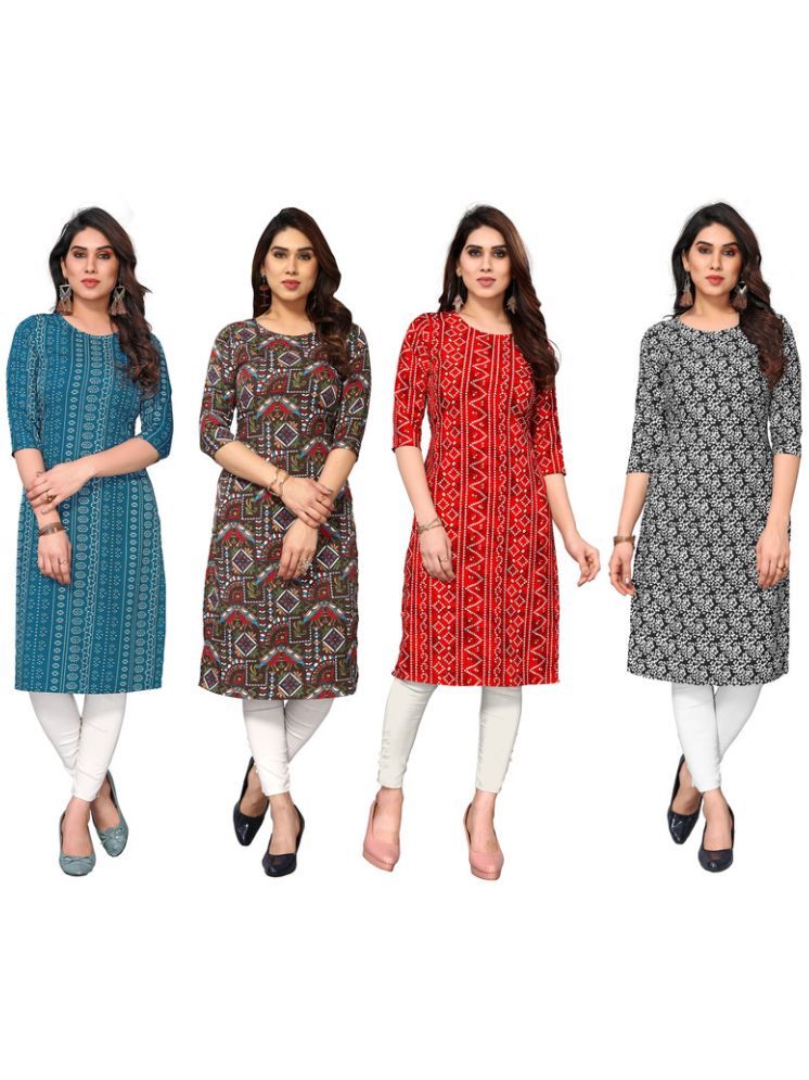     			KETAKI FASHION Crepe Printed Straight Women's Kurti - Multicolor6 ( Pack of 4 )