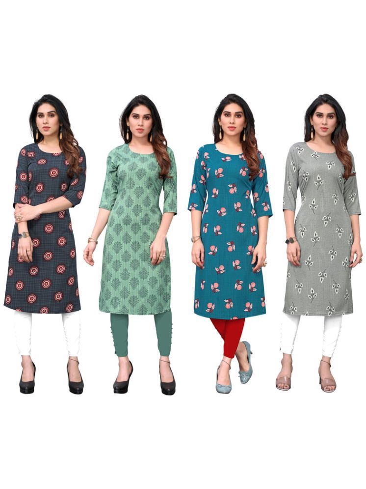     			KETAKI FASHION Crepe Printed Straight Women's Kurti - Multicolor6 ( Pack of 4 )