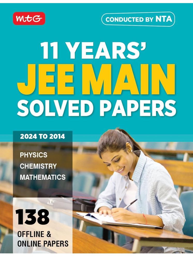     			MTG 11 Years JEE MAIN Previous Years Solved Question Papers For 2025 Exam | JEE Mains PYQ | 138 Online & Offline Papers Physics, Chemistry & Mathematics Book (Based on Latest Pattern)