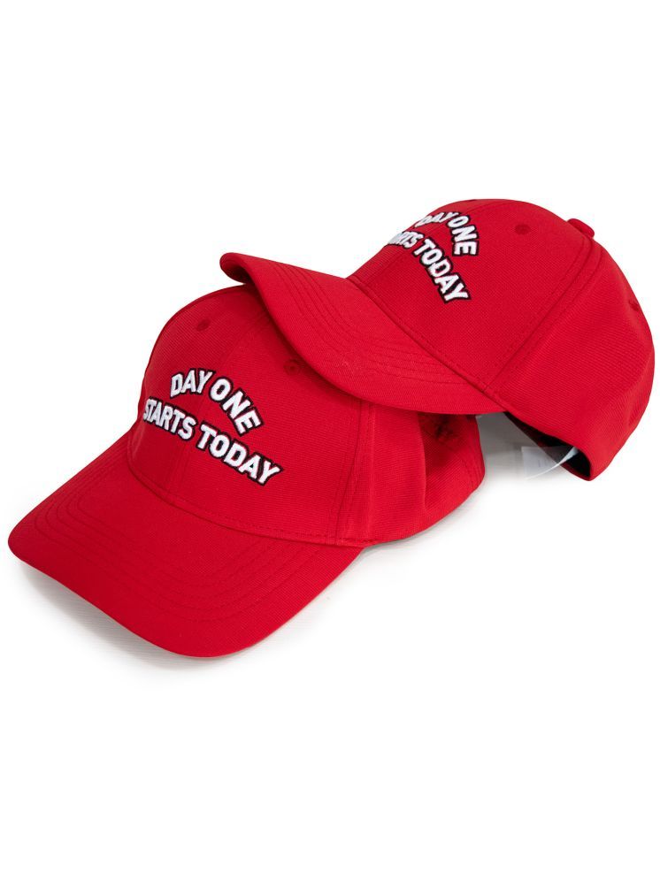     			Sanity Red Polyester Men's Cap ( Pack of 2 )