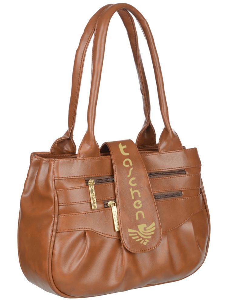     			Taschen Brown PU Shoulder Bag