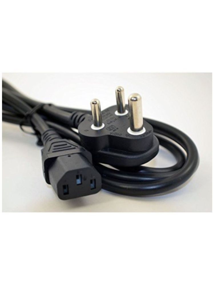     			Upix 1.5m Power Cord , Prime 3Pin Cord for Computer, Printer, UPS, SMPS - Black