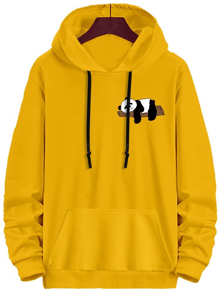     			fashion and youth Cotton Blend Hooded Men's Sweatshirt - Yellow ( Pack of 1 )