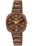 Crestello Brown Metal Analog Womens Watch