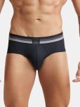 Jockey HG13 Men Microfiber Elastane Stretch Solid Brief with StayDry Treatment - Black