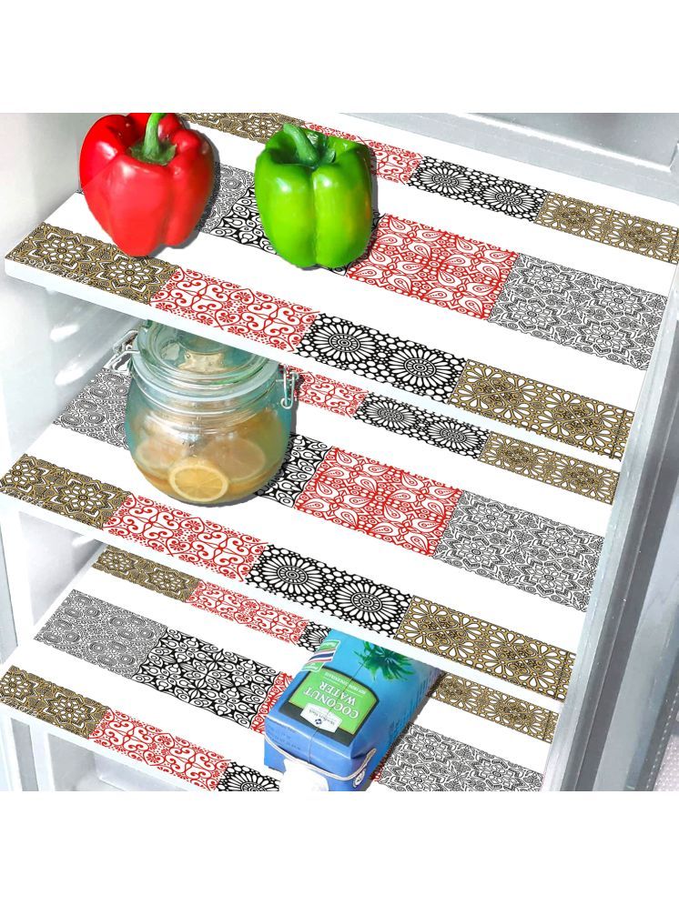     			Crosmo PVC Abstract Fridge Mats ( 43 28 ) Pack of 3 - Multicolor