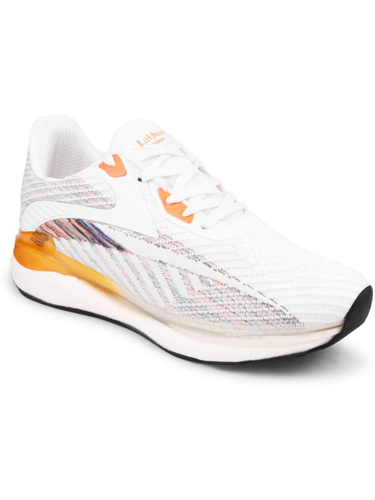     			Lakhani Aashirwad E-Delta-01-Wht-Orng White Men's Sports Running Shoes