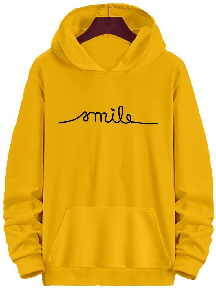     			fashion and youth Cotton Blend Hooded Men's Sweatshirt - Yellow ( Pack of 1 )