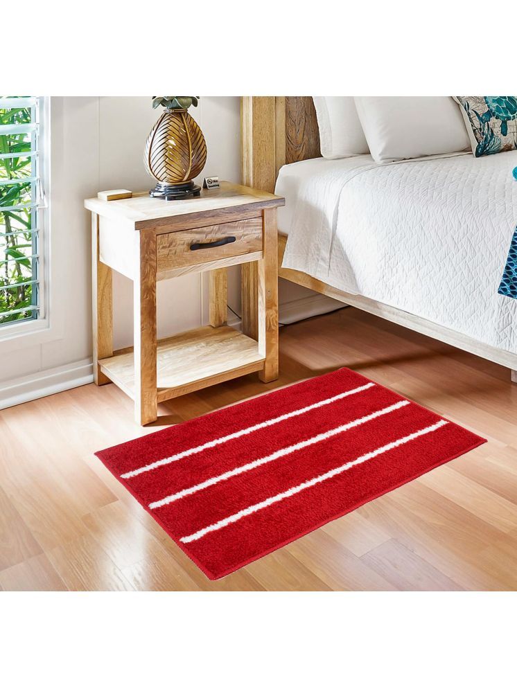     			ADIRNY - Anti-skid Polycotton Door Mat ( 59 X 39 cm ) Single - Red