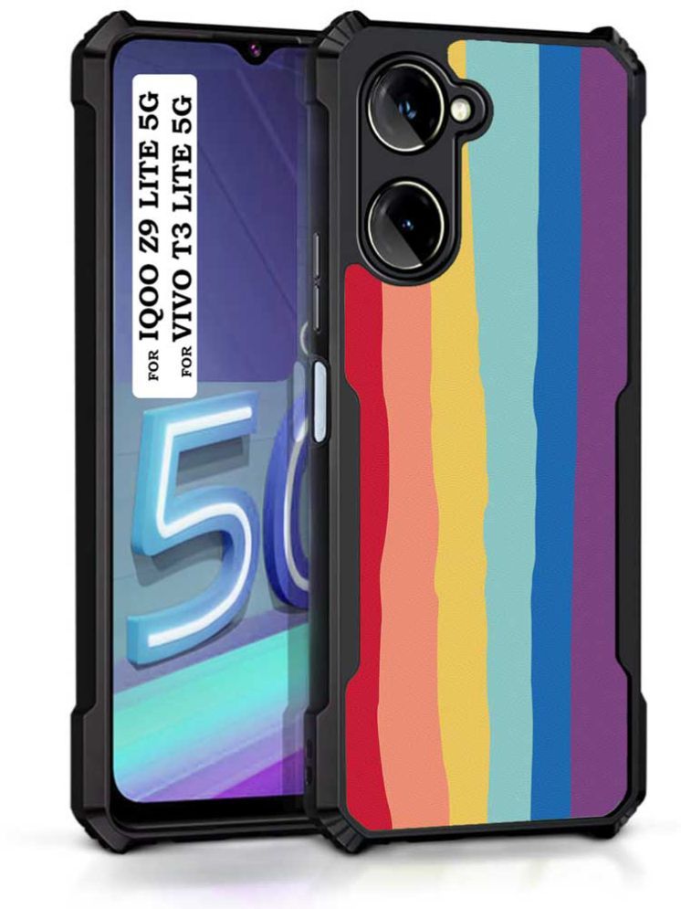     			COBERTA Multicolor Printed Back Cover Polycarbonate Compatible For Vivo T3 Lite 5G ( Pack of 1 )