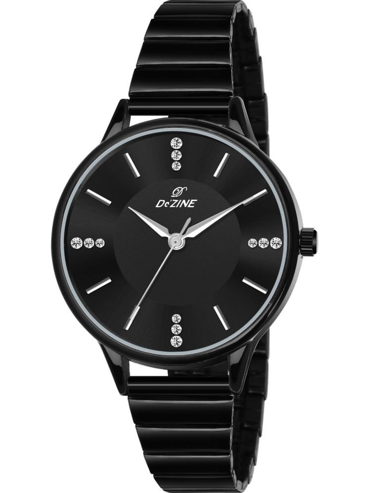     			Dezine Black Stainless Steel Analog Womens Watch