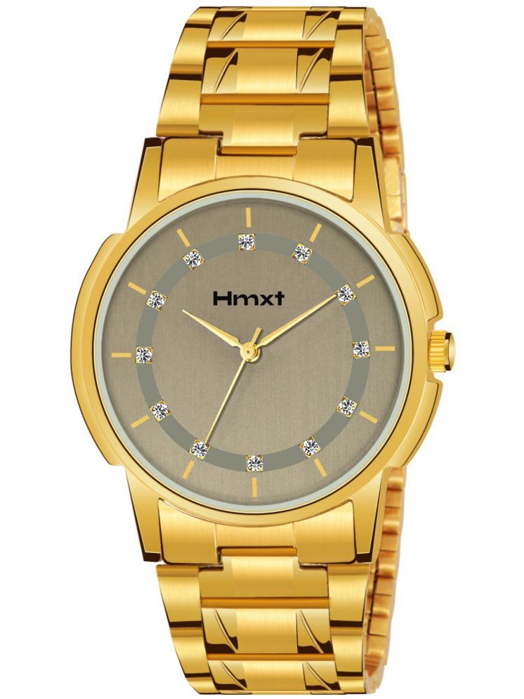     			HMXT Gold Stainless Steel Analog Men's Watch