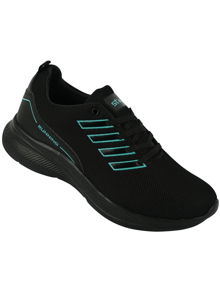     			STIO ECO-8-BLK-C.GRN Black Men's Sports Running Shoes