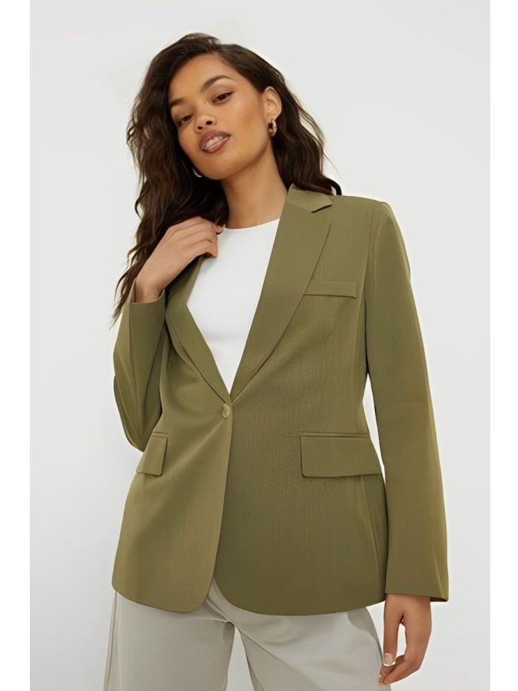     			plusperfaction - Cotton Blend Green Blazers