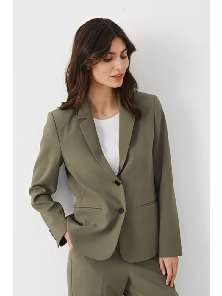     			plusperfaction - Cotton Blend Green Blazers