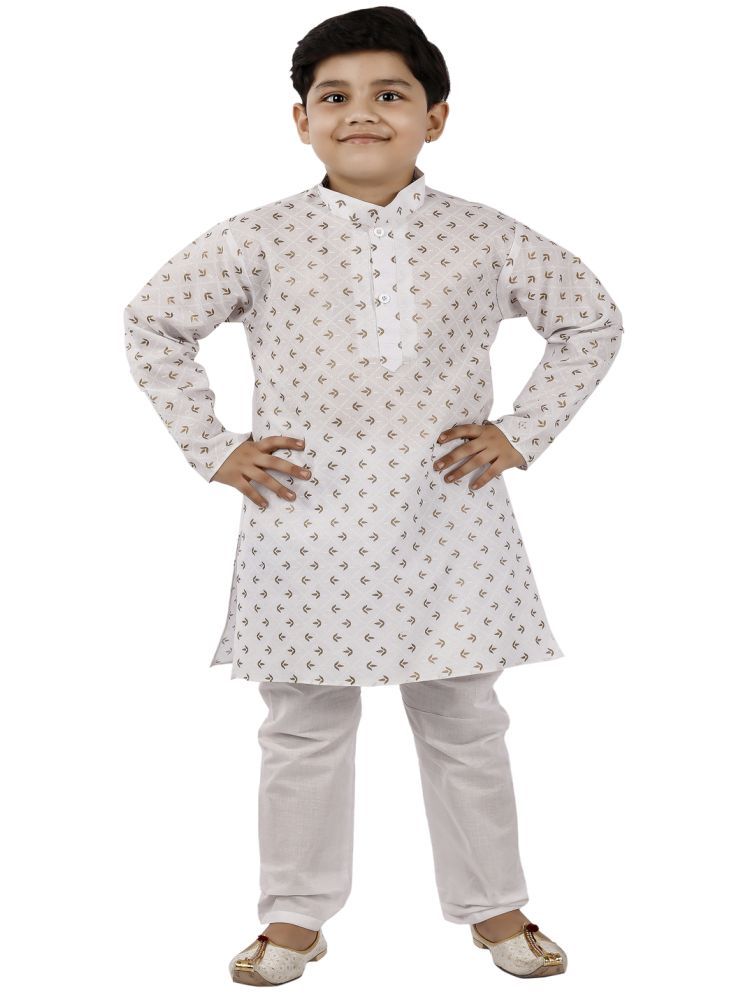     			s muktar garments Pack of 1 Boys Cotton Blend ( White )