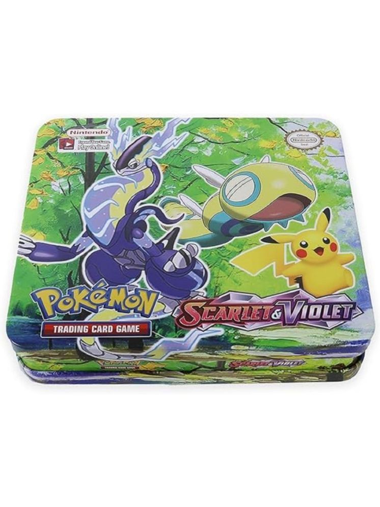     			Bluebell Pokemon Scarlet & Violet Paldea Evolved Trading Card Game - Tin Box, Assorted Cards