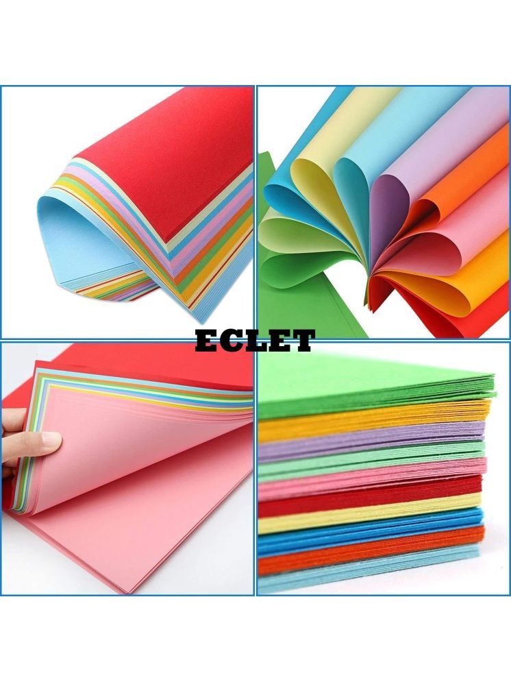     			ECLET A4 100 Coloured Sheets (10 Sheets each color)Copy Printing /Art and Craft Paper Double Sided Coloured Origami Folding DIY Craft Smooth Finish use in Home, School, Office Stationery Children's Day Gift, Birthday Gift, Party Favors,christmas decor etc