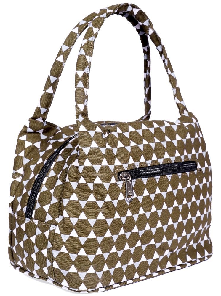     			ENSAC Olive Cotton Handheld Bag