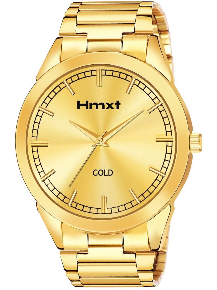     			HMXT Gold Stainless Steel Analog Men's Watch