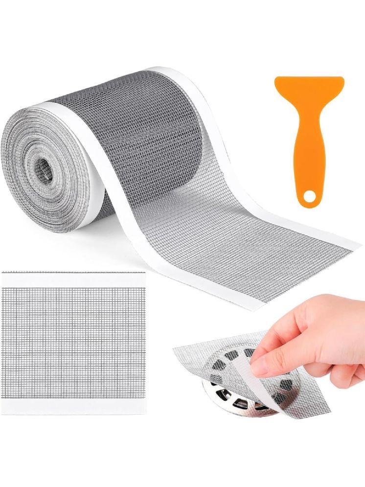     			Roll Kitchen Sink Strainer Disposable Hair Catcher Shower Drain Mesh Stickers, Cuttable PVC Mesh, DIY Shower Drain Cover Hair