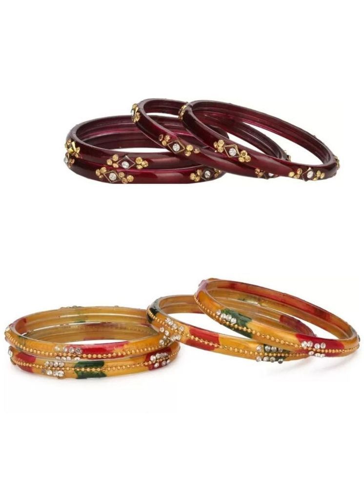     			Somil Multicolor Bangle Set ( Pack of 8 )