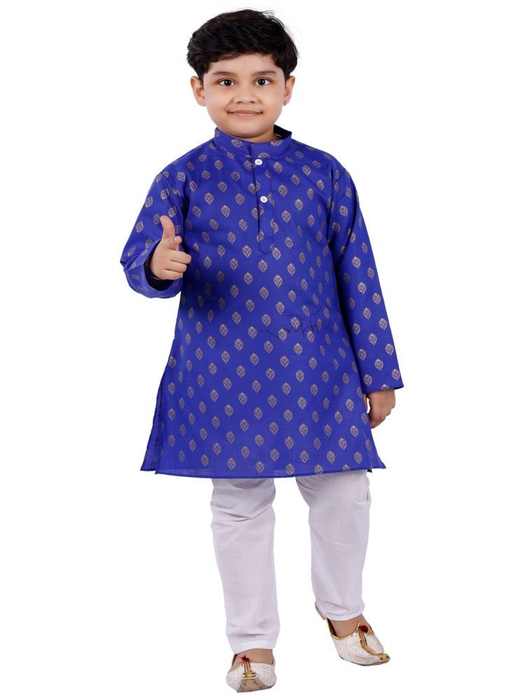     			s muktar garments Blue Cotton Blend Boys ( Pack of 1 )