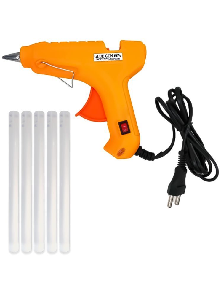     			60 Watt Hot Melt Glue Gun with On/Off Switch Includes 5 Transparent Glue Sticks( glue gun 60 Watt Glue Gun