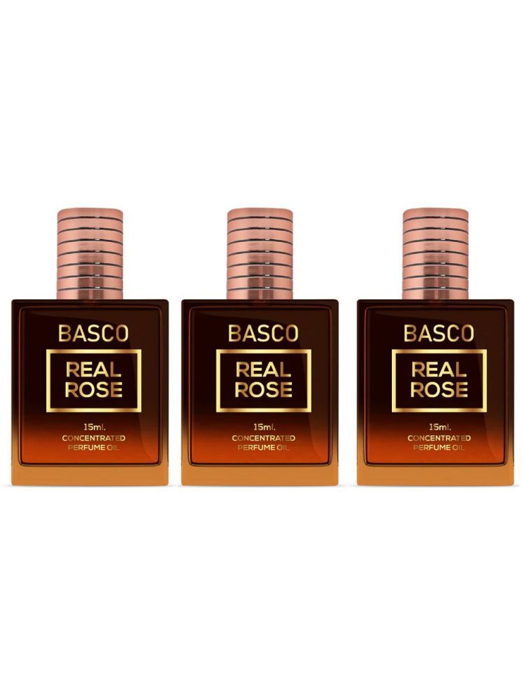     			BASCO Rose Non- Alcoholic Below 50ml Attar ( Pack of 3 )