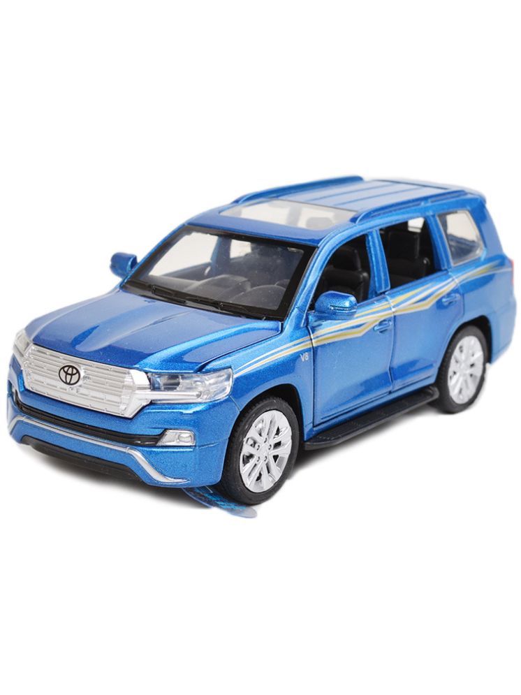     			Bluebell 1:32 Scale Die-Cast Metal Toyota Land Cruiser Car with Openable Doors and Pull Back Action with Sound Light Mini Auto Toy Car for Kids (Pack of 1)