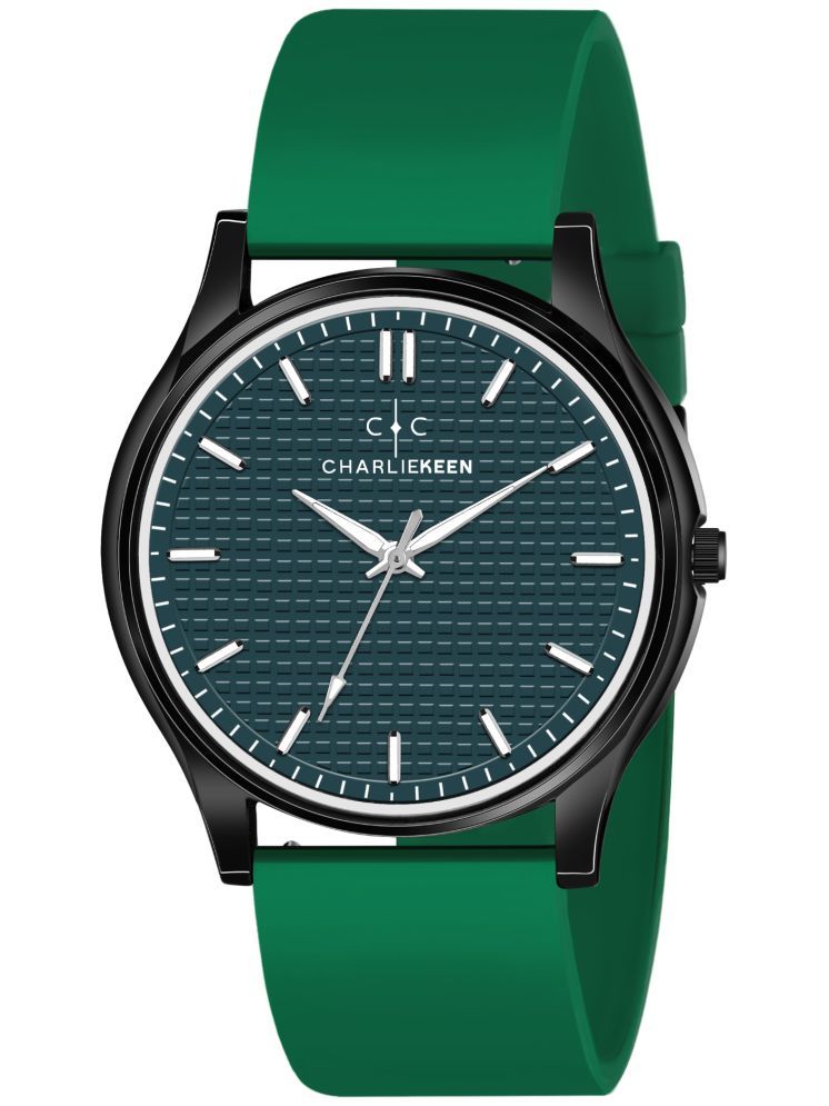     			CHARLIEKEEN Green Silicon Analog Men's Watch