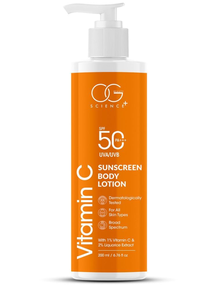     			OG BEAUTY Sunscreen - SPF 50 PA+++ Body Lotion with Vitamin C & Liquorice Extract (200 ml)