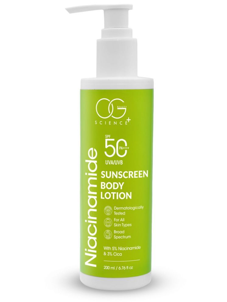     			OG BEAUTY Sunscreen - SPF 50 PA+++ Body Lotion with Niacinamide & Cica (200 ml)