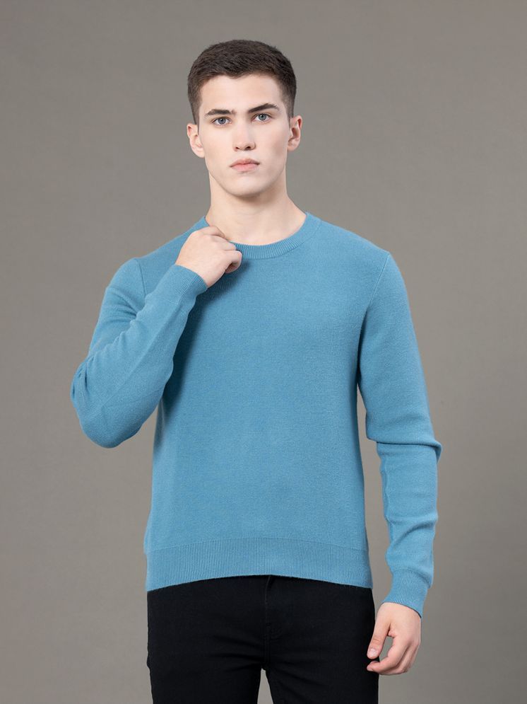     			Red Tape Polyester Blend Round Neck Men's Full Sleeves Pullover Sweater - Blue ( Pack of 1 )