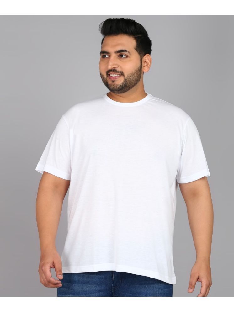     			XFOX Cotton Blend Regular Fit Solid Half Sleeves Men's Round T-Shirt - White ( Pack of 1 )