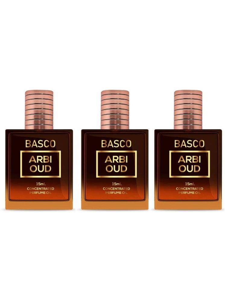     			BASCO Oud Non- Alcoholic Below 50ml Attar ( Pack of 3 )