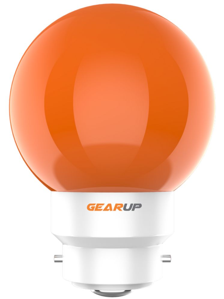     			Gearup Jazz Led Bulb 0.5W B22 Base Led Bulb For Night Lamp, Hall, Balcony, Decoration (Orange , Pack Of 1)